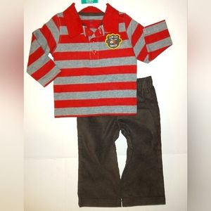 Brand New☆CARTER'S☆Baby Boy Long Sleeve Tee & Pant 2 PC Matching Set~9mo